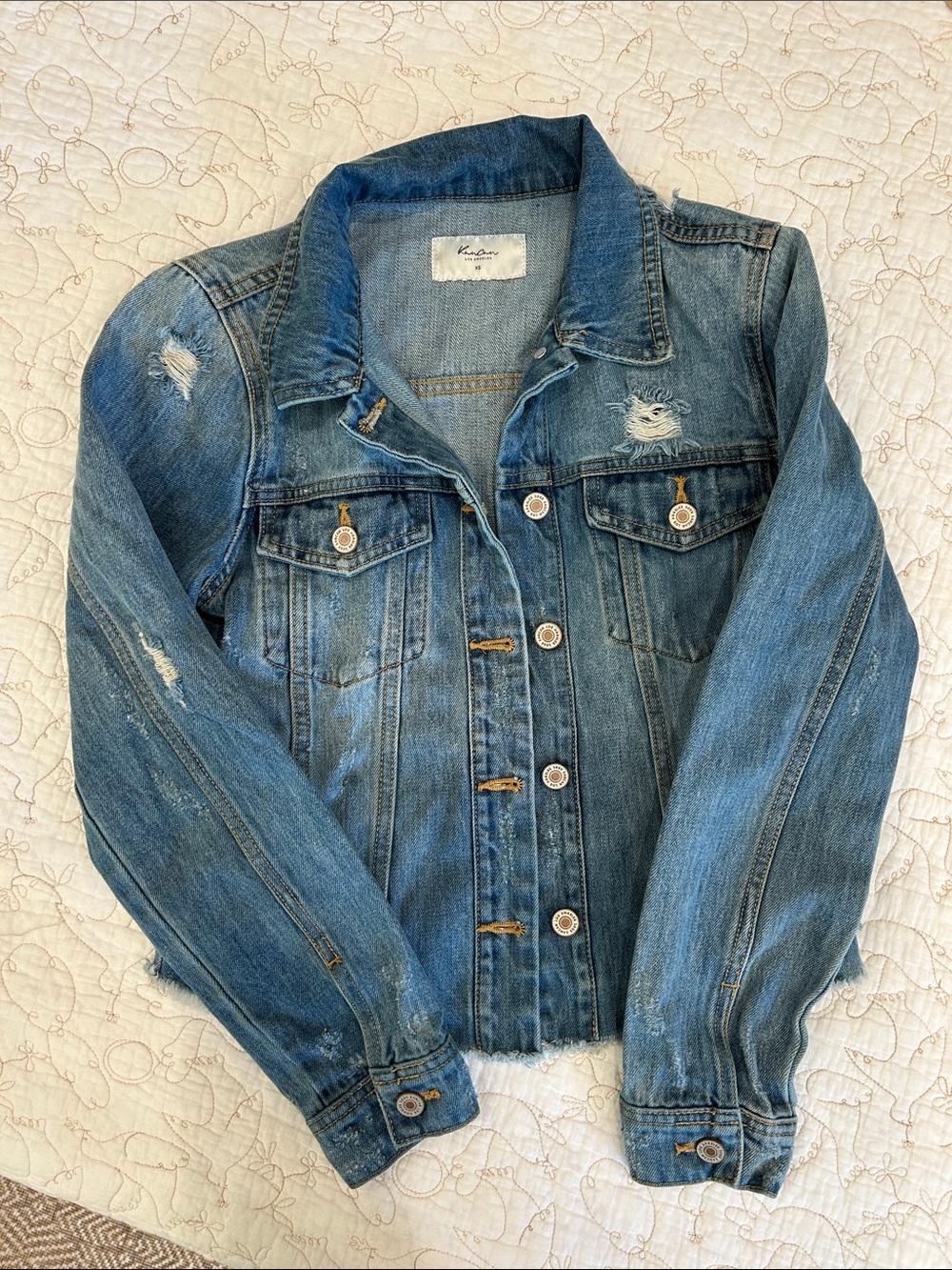 KanCan Women’s Slim Blue Denim Jacket